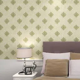 INDIAN ROYALS Green Damask Printed Self-Adhesive & Durable Wall Sticker-image-43