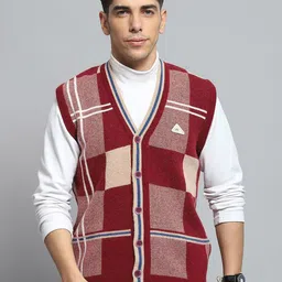 Monte Carlo Men Checked Woollen Cardigan-picture-31