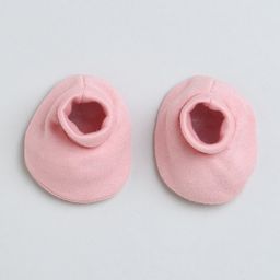 BUMZEE Interlock Knit Cap Mittens & Booties Set with Unicorn Print Peach - Diameter 11.5 cm image 3