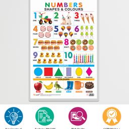 sawan Alphabet and Numbers Shapes & Colours Early Learning Educational Charts - English image 4