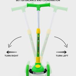 NHR Smart Kick Scooter with 3 Level Adjustable Height & Foldable Structure - Green image 5