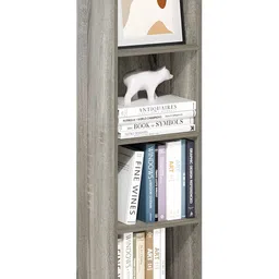 Oakcraft Brown 4 Cube Tier Wooden Open Bookshelf-28