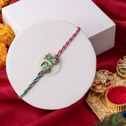 PANASH Scooter-Themed Thread Rakhi With Roli Chawal-image-45