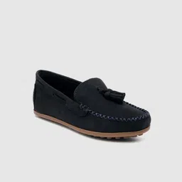 METRO KIDS COMPANY Girls Navy Blue Solid Nubuck Loafers-picture-32
