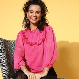 plusS Pink Georgette Top-41