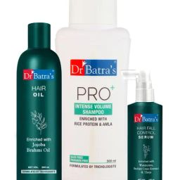 Dr. Batra's Hair Fall Control Serum, Pro+ Intense Volume Shampoo & Hair Oil-12