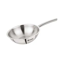 Bergner Tripro Silver Stainless Steel 24 cm Induction Friendly Triply Chinese Kadai With Lid (3.1 L)-9