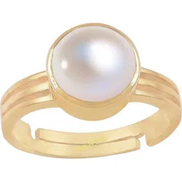 GenZcomplex White Brass Pearls Finger Ring-image-69