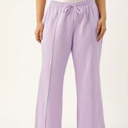 theRebelinme Plus Size Lavender Relaxed Fit Trousers-image-6