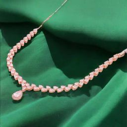 crash.club By CKC Blush Pink Rose Gold Necklace-image-40