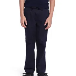 Rare Ones Boys Navy Cotton Solid Trousers-image-42