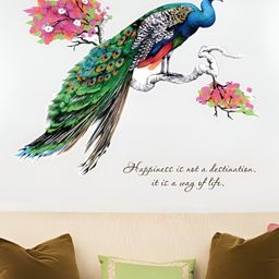 INDIAN ROYALS Green & Blue Exquisite Design Animal Peacock Waterproof Wall Stickers-image-26