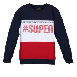 Plum Tree Kids Red & Navy Color Blocked Sweatshirt-picture-24