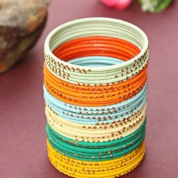 Aatmana Solid Handcrafted Bangles - Set of 24-picture-30