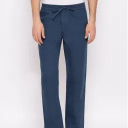 Crimsoune Club Blue Linen Regular Fit Lounge Pants-image-23