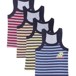 Bodycare Kids Multicolor Cotton Printed Vest (Pack of 4)-picture-10