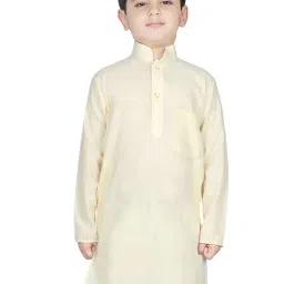 SG Yuvraj Kids Yellow Solid Full Sleeves Kurta-image-94