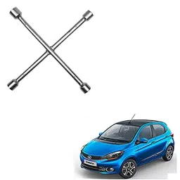 Auto Pearl APA621 Metal 4 Way Car Wheel (17 x 19 mm, 18 x 21 mm) Screws Wrench Cross Spanner for Tiago 2019-image-87