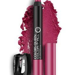 Colors Queen Color It All Lip Crayon Lipstick with Sharpener 08 Plum Pick - 3.5 gm-picture-36