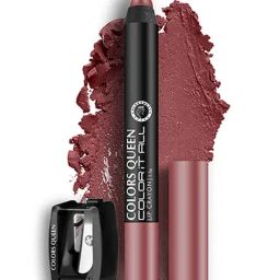 Colors Queen Color It All Lip Crayon Lipstick with Sharpener 09 Rouge - 3.5 gm-picture-26