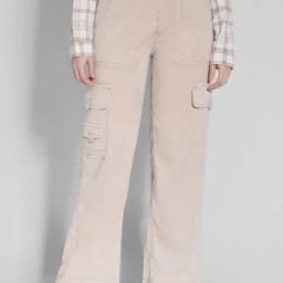 American Eagle Beige Lyocell Solid Pants-image-33