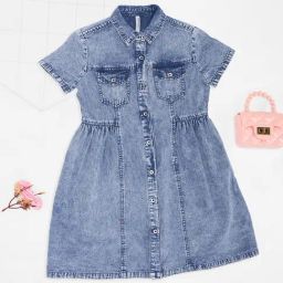 Pantaloons Junior Girls Medium Blue Dress-picture-20