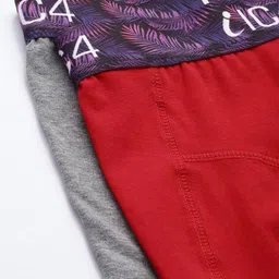IC4 Men Pack of 2 Charcoal Grey & Red Solid Trunks 0C-R-254P2 image 5
