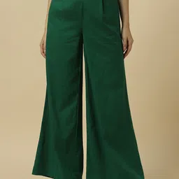 Allen Solly Woman Pleated Regular Trousers-image-67