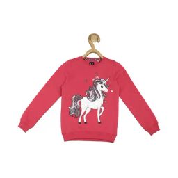 Allen Solly Junior Pink Embellished Full Sleeves Sweatshirt-image-23