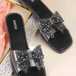 Mochi Women's Black Casual Sandals-image-77