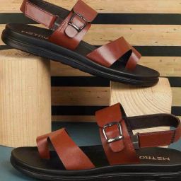 Metro Men's Tan Back Strap Sandals-image-18