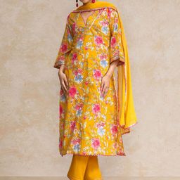 Varanga Women Ethnic Motifs Printed Regular Beads and Stones Pure Cotton Kurta with Trousers & With Dupatta-picture-56