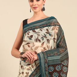 SHANVIKA Ethnic Motifs Pure Cotton Saree-image-66