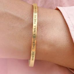Joker & Witch Where There's A Will, There's A Way Gold Mantra Band Flexible fit Bracelet-image-47