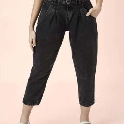 People by Pantaloons Black Cotton Mid Rise Jeans-picture-6