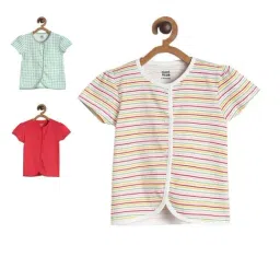MINIKLUB Kids Multicolor Cotton Printed Top (Pack of 3)-picture-34