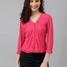 Latin Quarters Pink Lace Top-picture-40