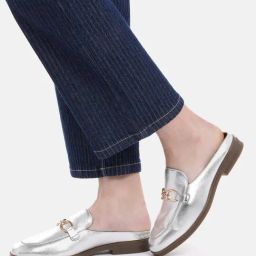 Geox Women's D Cloridie E Silver Mule Shoes-image-26
