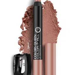 Colors Queen Color It All Lip Crayon Lipstick with Sharpener 19 Rusty Nude - 3.5 gm-picture-5