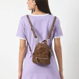 Angeline Brown PU Small Backpack-picture-10