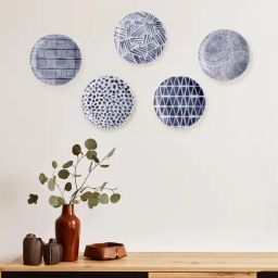 Nestroots Calming Currents Blue & White Porcelain¿Decorative Wall Plate-picture-16