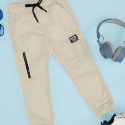 Pantaloons Junior Boys Solitary Star Cotton Solid Track Bottoms & Joggers-picture-40