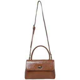 PELLE LUXUR Brown Solid Medium Sling Handbag-picture-10
