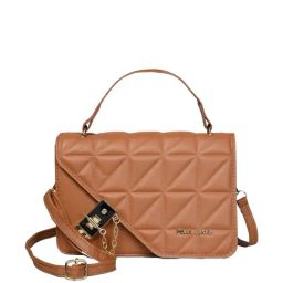 PELLE LUXUR Tan Quilted Medium Sling Handbag-picture-30