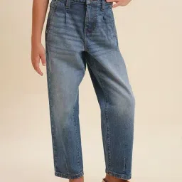 VERO MODA GIRL Light Blue Cotton Washed Jeans-image-30