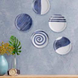 Nestroots Indigo Intrigue Blue & White Porcelain¿Decorative Wall Plate-picture-26
