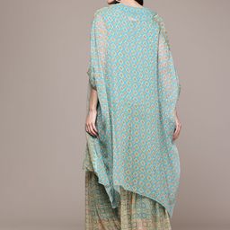 aarke Ritu Kumar Ethnic Motifs Printed Top & Sharara with Shrug Co-Ord Set image 4