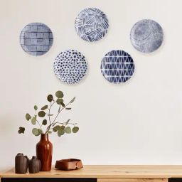 Nestroots Tranquil Tide Blue & White Porcelain¿Decorative Wall Plate-picture-33