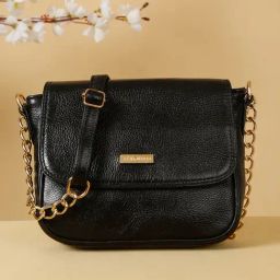 Teakwood Leathers Black Leather Medium Cross Body Bag-picture-48