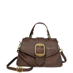 PELLE LUXUR Brown Textured Small Sling Handbag-picture-16